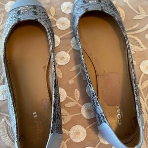 Coach Blue and Black Flats with Classic Silhouette